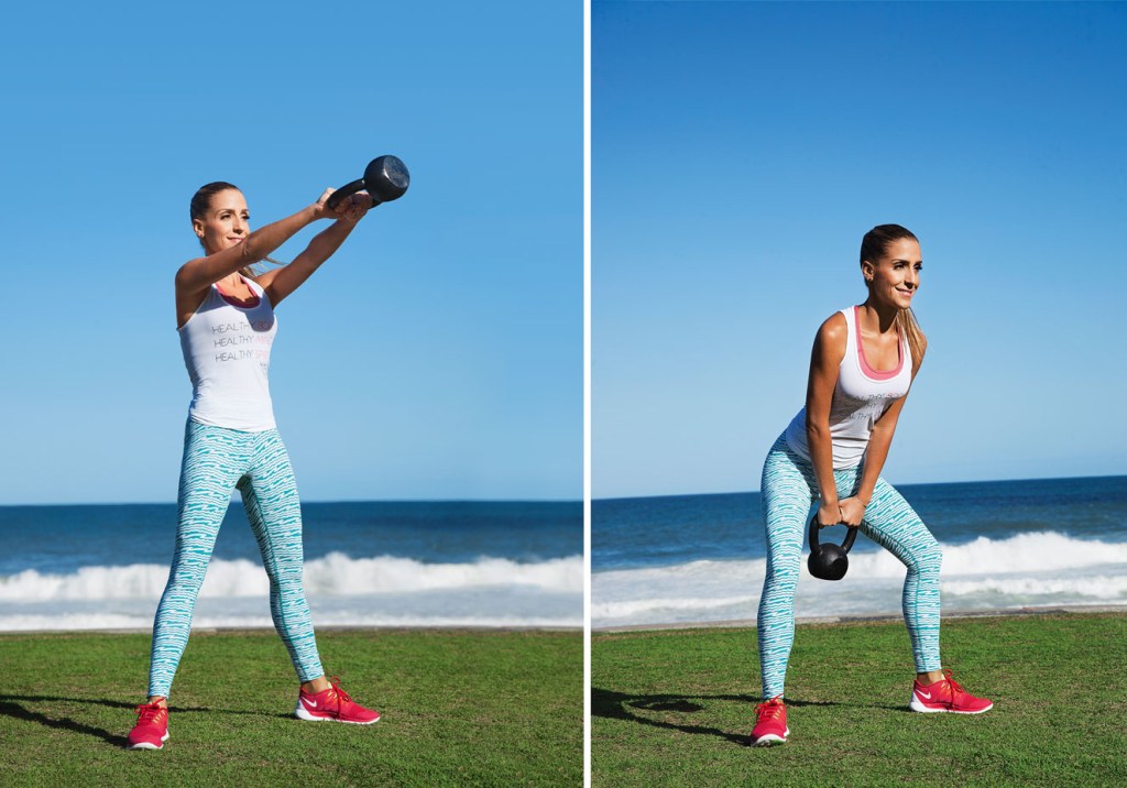 3 exercícios com kettlebell para trabalhar o corpo