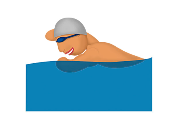 Emojis de paratleta nadando