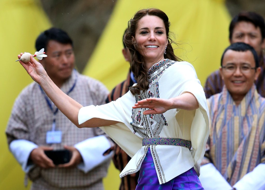 A Duquesa de Cambridge durante visita à Índia e Butão, em abril de 2016.