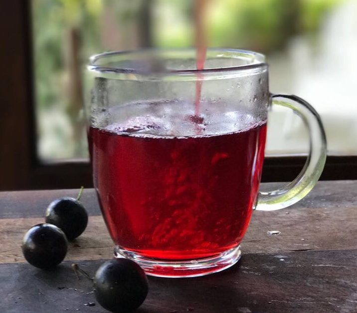 Chá de jabuticaba com hibisco
