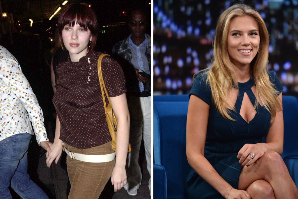 Antes e depois do cabelo de Scarlett Johansson