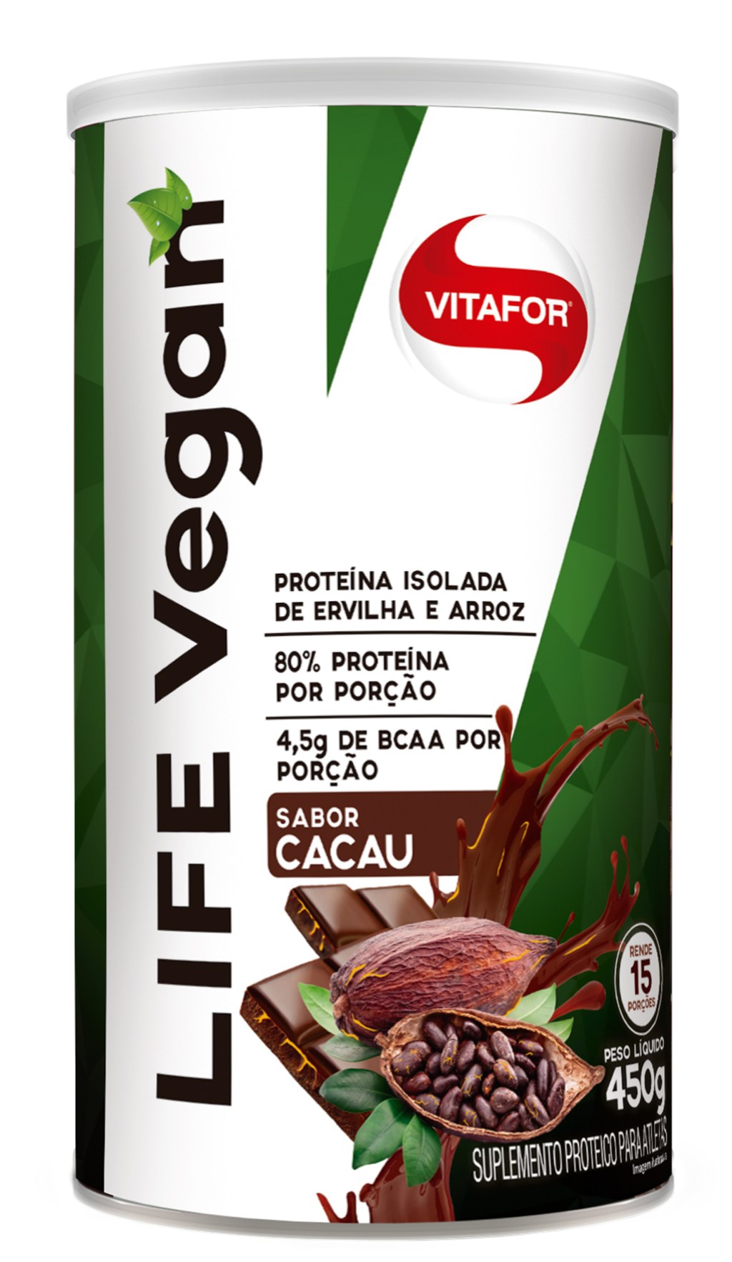 Vitafor – Life Vegan – Cacau – R$ 125,00 – www.vitafor.com.br Novos suplementos de proteína: tem veganos, sem lactose e até gourmets