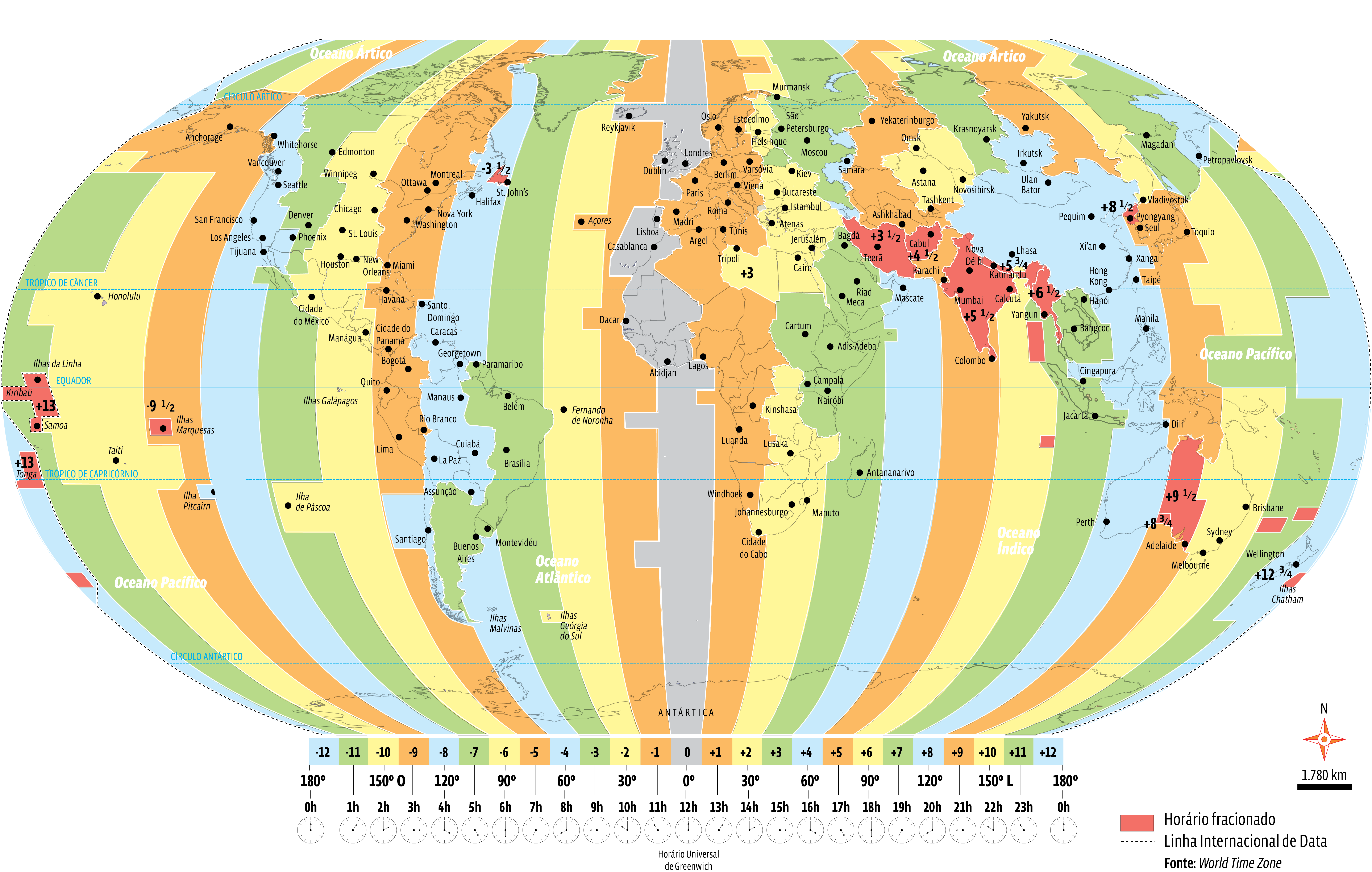 Economia - Horário de verão muda mapa de fusos horários no Brasil; veja