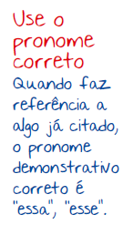 use o pronome correto