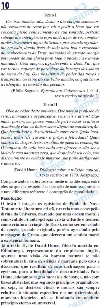 Unesp 2011/2 &ndash; segunda fase: Quest&atilde;o 10