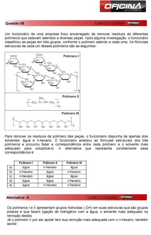 Fuvest 2013: correção da questão 8 da primeria fase do vestibular