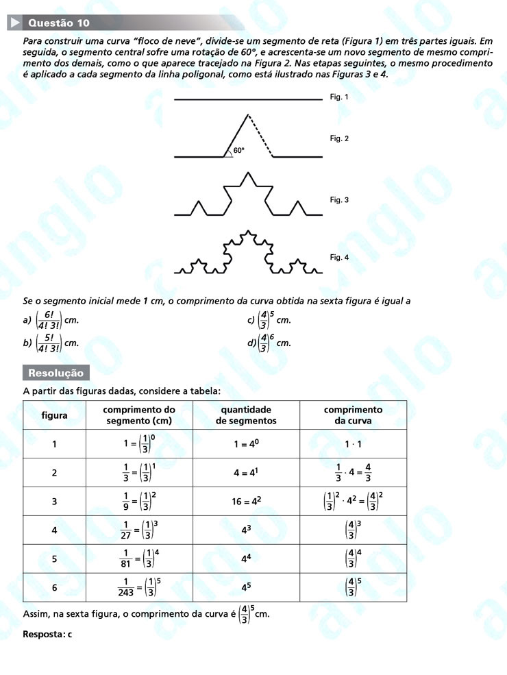 Primeira fase Unicamp 2012: Quest&atilde;o 10 (prova Q e Z)