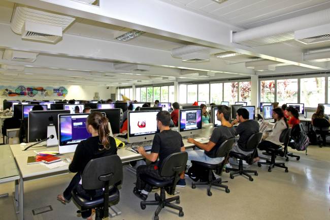 Laboratório geral de informática do Senac-SP, campus Santo Amaro (crédito: divulgação Senac-SP)