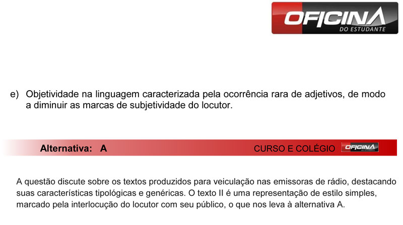 Enem 2012: corre&ccedil;&atilde;o da quest&atilde;o 120