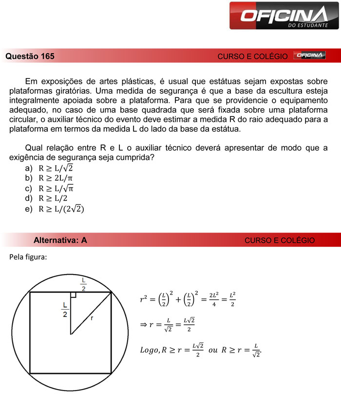 Enem 2012: correção da questão 165 | Guia do Estudante