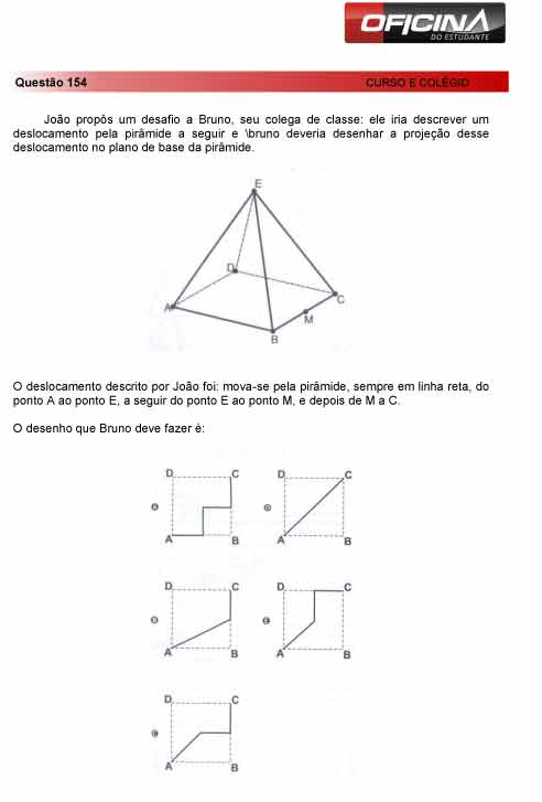 Enem 2012: corre&ccedil;&atilde;o da quest&atilde;o 154