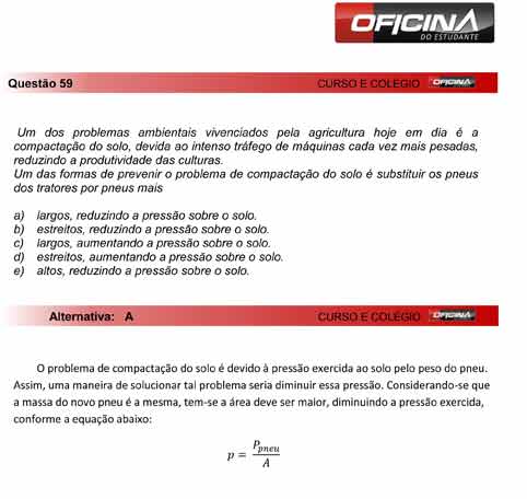 Enem 2012: corre&ccedil;&atilde;o da quest&atilde;o 59