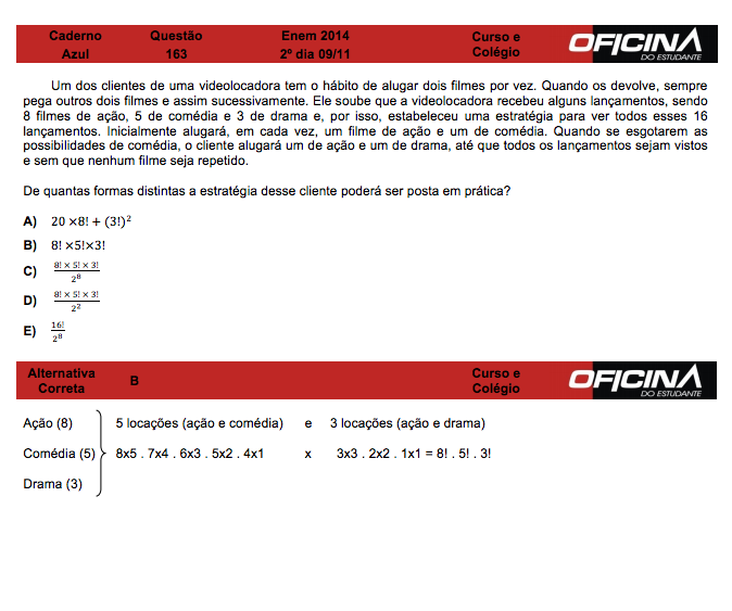 Enem 2014: correção da questão 163