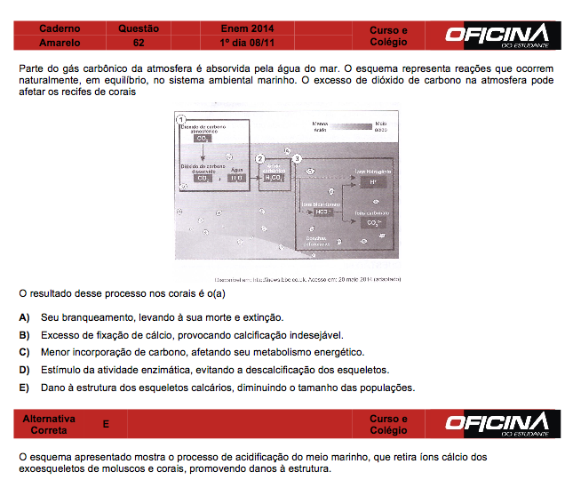 Enem 2014: correção da questão 62