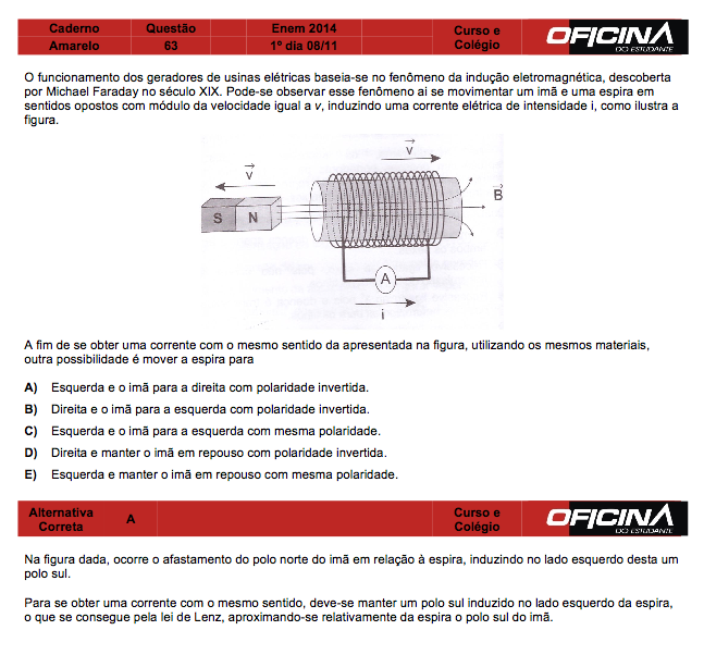 Enem 2014: correção da questão 63