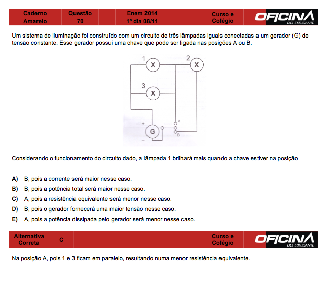 Enem 2014: correção da questão 70