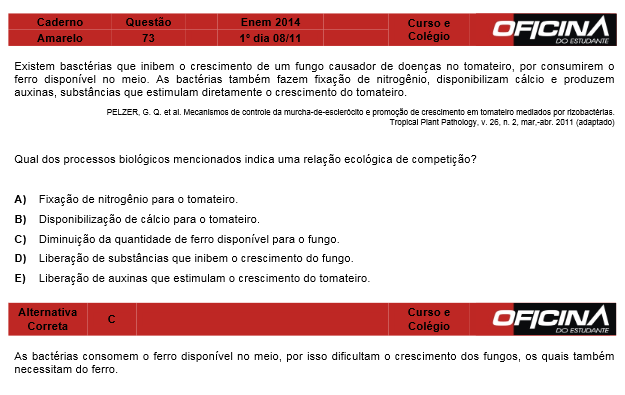 Enem 2014: correção da questão 73