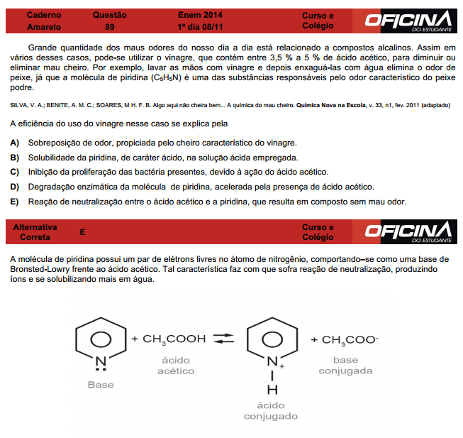 Enem 2014: correção da questão 89