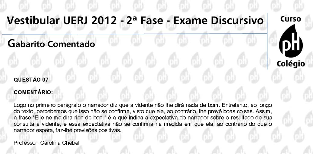 Uerj 2012 &ndash; Franc&ecirc;s (quest&atilde;o 7)