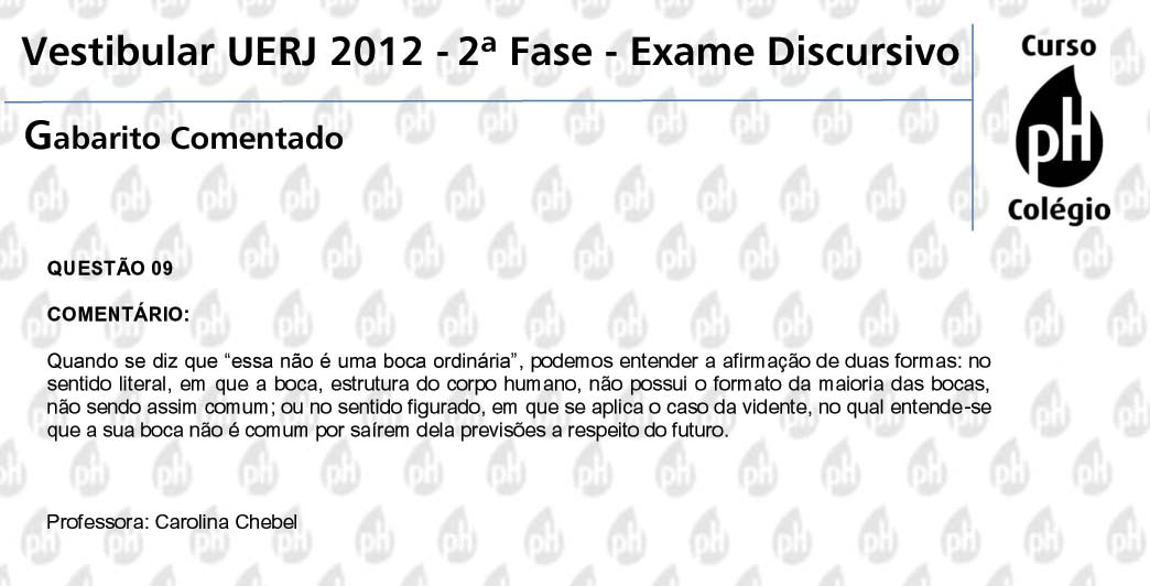 Uerj 2012 &ndash; Franc&ecirc;s (quest&atilde;o 9)