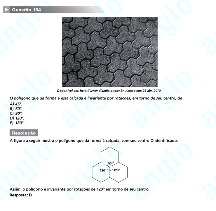 Enem 2011: Quest&atilde;o 154 &ndash; Matem&aacute;tica (prova amarela)