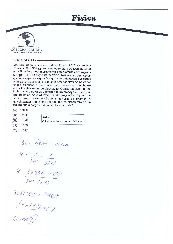 UFG 2011: Quest&atilde;o 45 &ndash; Primeira fase &ndash; prova tipo 3