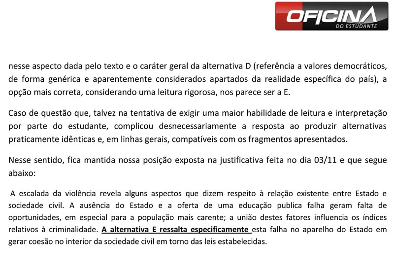 Veja coment&aacute;rio sobre a quest&atilde;o 13 da prova amarela do Enem 2012