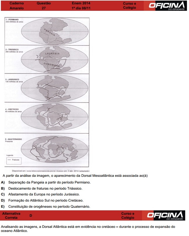 Enem 2014: corre&ccedil;&atilde;o da quest&atilde;o 27