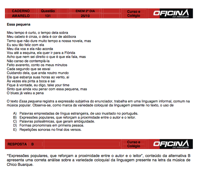 Enem 2015: correção da questão 131