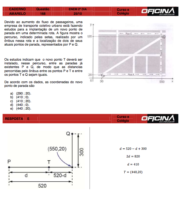 Enem 2015: correção da questão 168