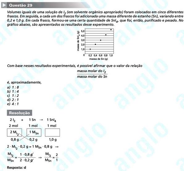 Primeira fase Fuvest 2012: quest&atilde;o 29 (prova V)
