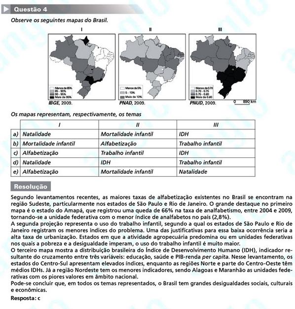 Primeira fase Fuvest 2012: quest&atilde;o 4  (prova V)