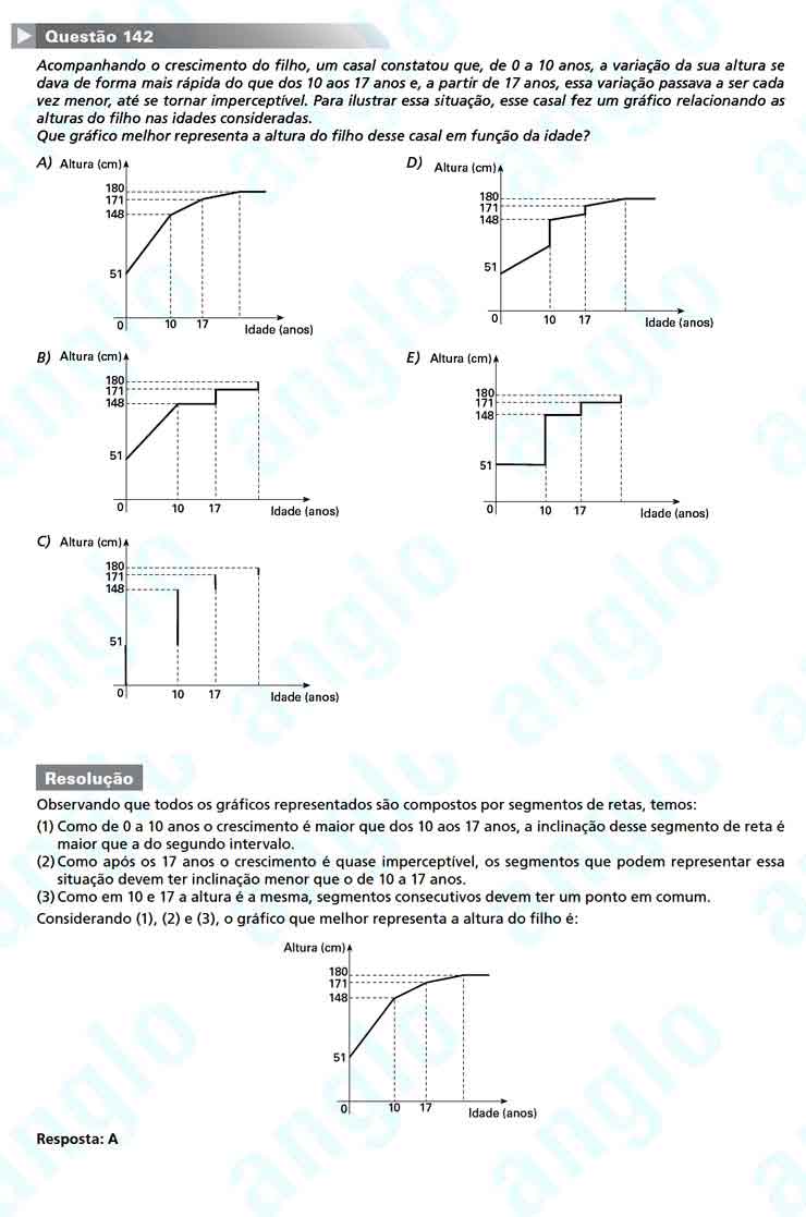 Enem 2010: Quest&atilde;o 142 &ndash; Matem&aacute;tica (prova amarela)
