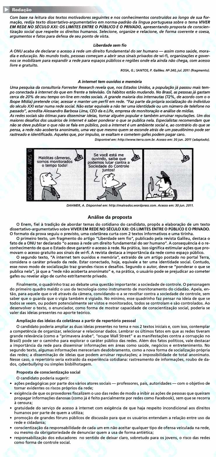 Enem 2011: Reda&ccedil;&atilde;o