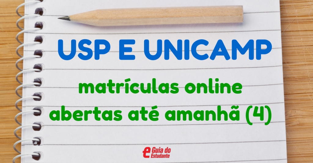 USP e Unicamp recebem matrículas online a partir desta terça-feira (3)