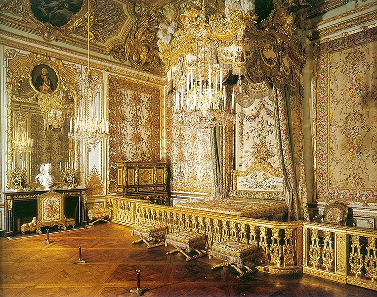 O quarto em que a rainha Maria Antonieta dormia (Fonte: Wikimedia Commons)
