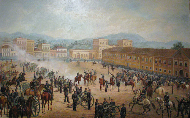 "Proclamação da República", 1893, óleo sobre tela de Benedito Calixto (1853-1927) (Imagem: Wikipedia Commons)