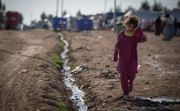 Campo de refugiados em Erbil, no norte do Iraque, recebe milhares de curdos que fugiram das atrocidades do Estado Islâmico (foto: Matt Cardy/Getty Images)