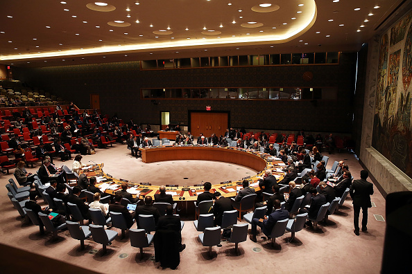 Reunião do Conselho de Segurança da ONU, onde foi discutida a crise humanitária na Síria, em janeiro de 2016 (foto: Spencer Platt/Getty Images)