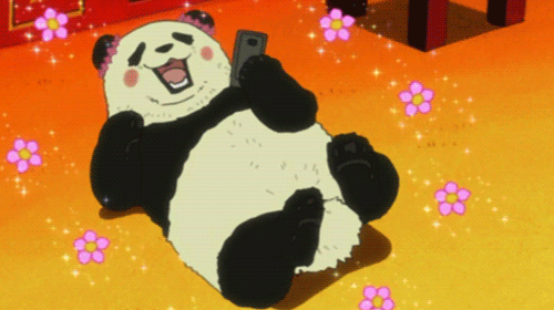 GIF Panda com celular