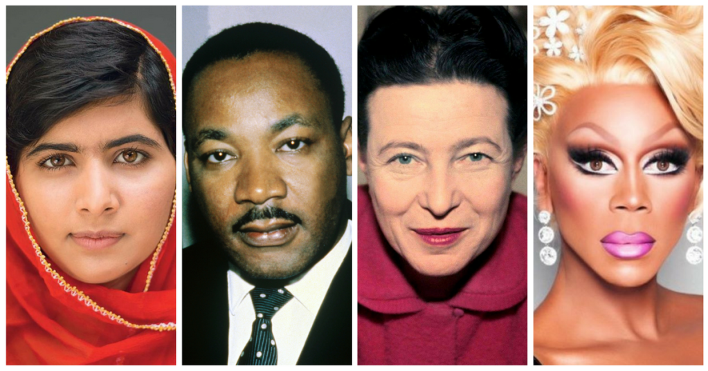 Malala-Martin-Luther-King-Simone-Beauvoir-Ru-Paul