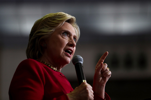 A candidata democrata Hillary Clinton em campanha na Pensilvânia, em outubro (foto: Justin Sullivan/Getty Images)
