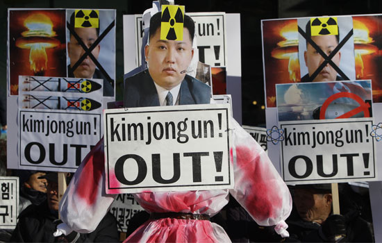 Manifestação contra o programa nuclear da Coreia do Norte (imagem: iStock)