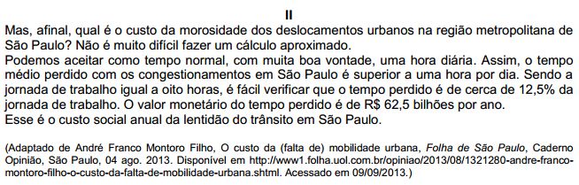 Proposta de redação: mobilidade urbana