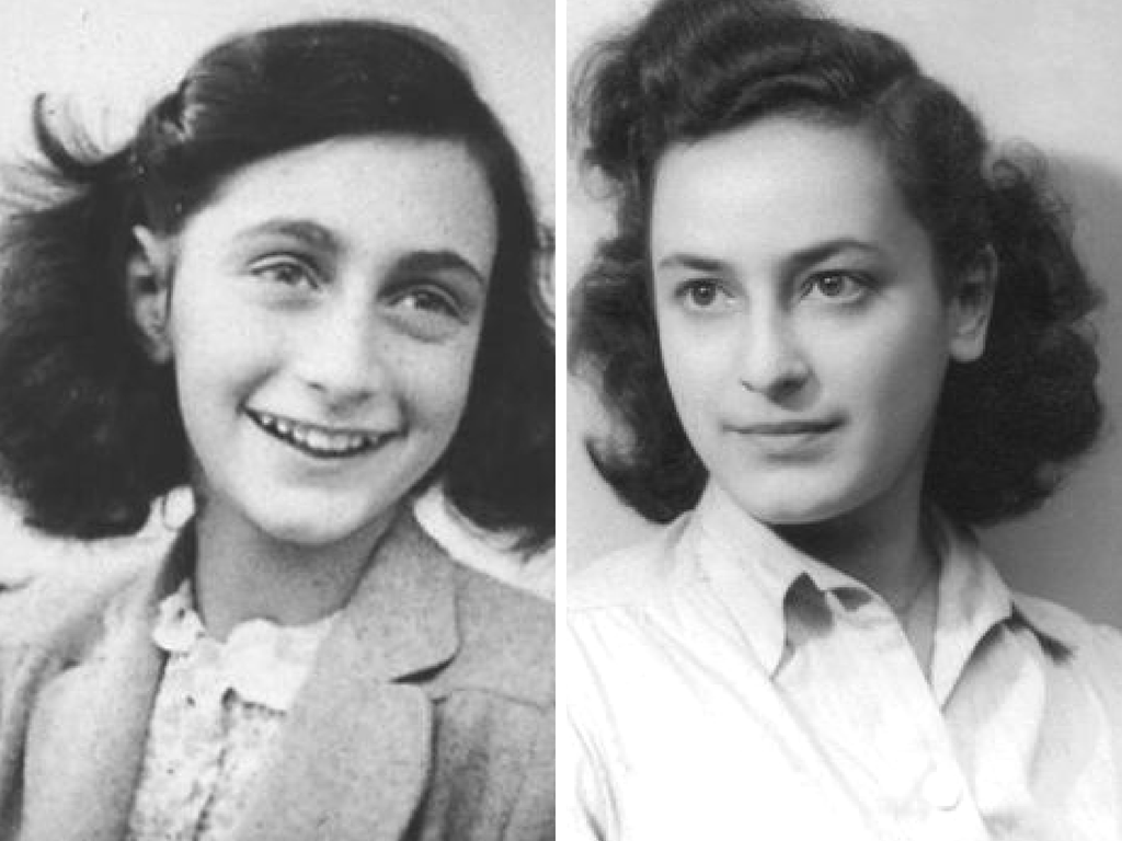 A alemã Anne Frank (à esquerda) e a francesa Hélène Berr (à direita), ambas mortas no holocausto nazista (imagem: reprodução)