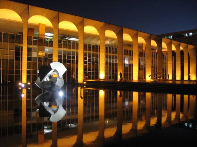 Palácio Itamaraty, em Brasília, sede do Ministério das Relações Exteriores. Foto: Wikimedia Commons