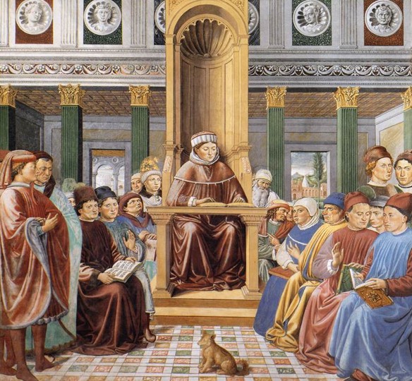 Santo Agostinho ensinando em Roma, de Benozzo Gozzoli