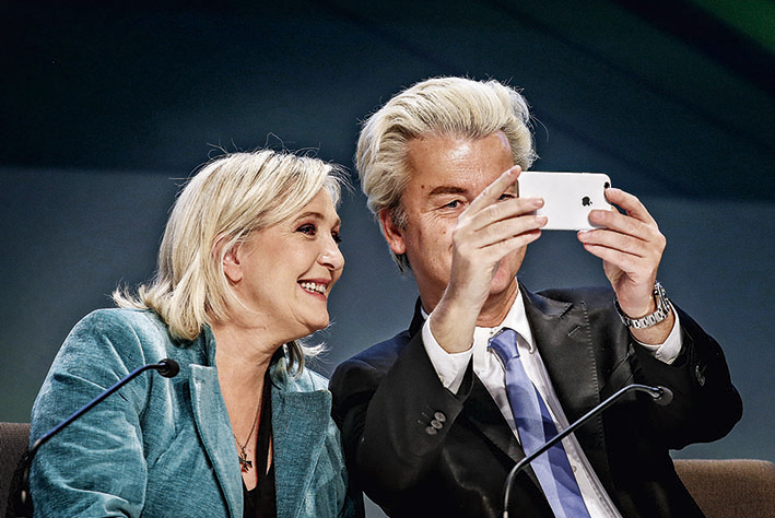 Marine Le Pen, da França, e Geert Wilders, da Holanda, são líderes da extrema direita em seus países