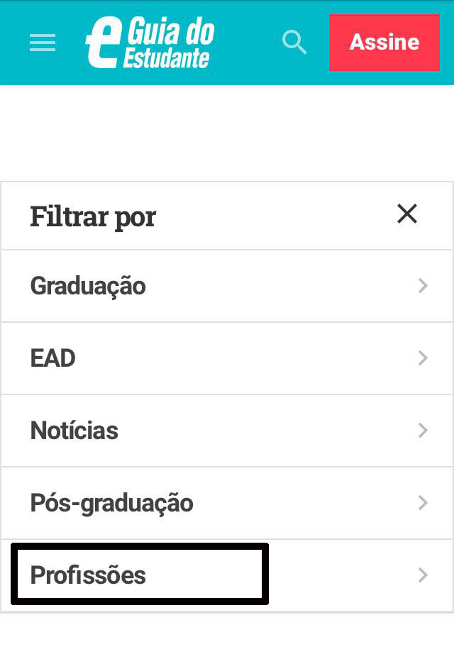 Como usar a busca de cursos do site do Guia do Estudante