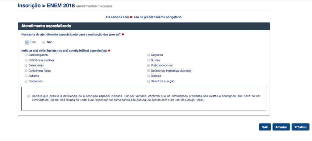 Passo a passo para fazer a inscrição do Enem 2018